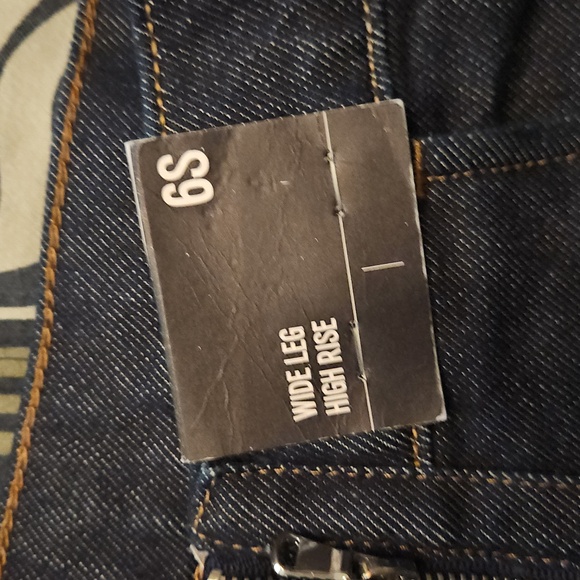 Express High Waisted Rinse Exposed Double Zipper Wide Leg Jeans - Picture 8 of 10